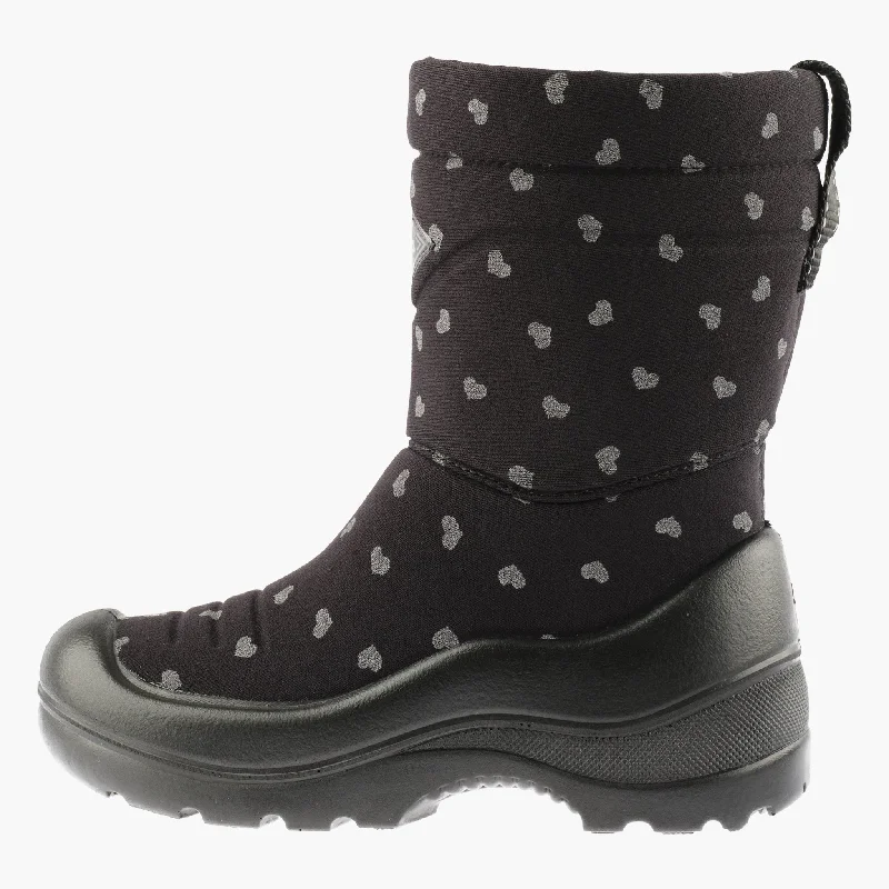 Kids´ winter boots Lumi, Black Cute reflective