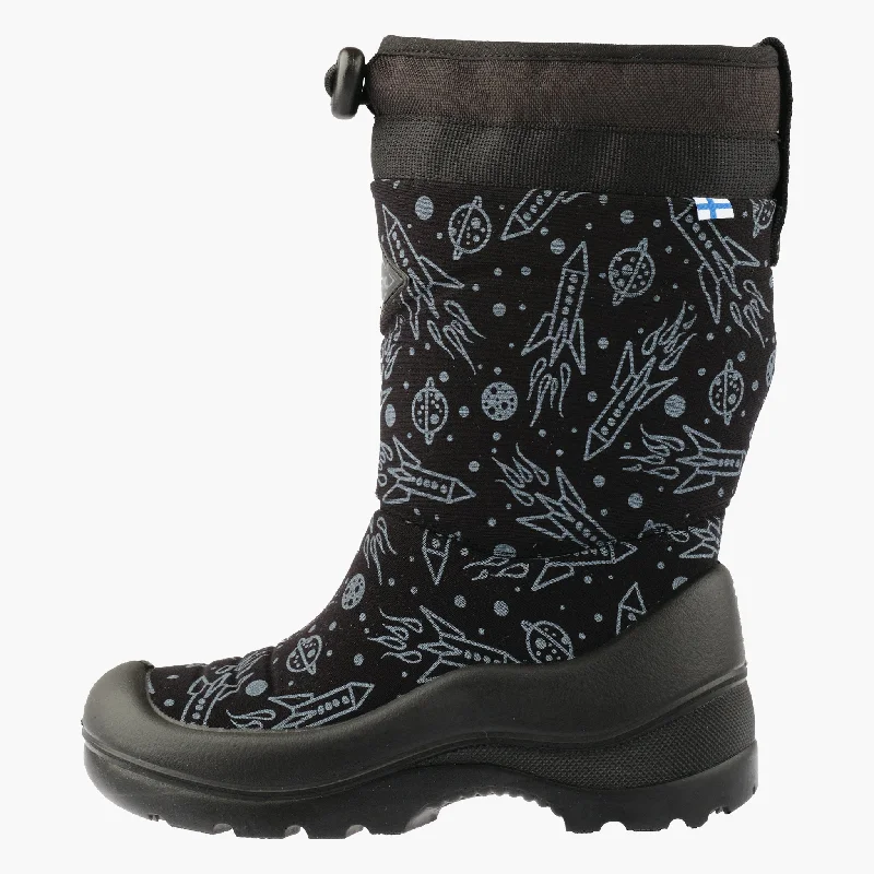 Kids´ winter boots Lumilukko, Black Spaceship