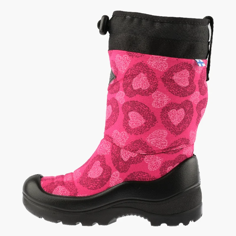 Kids´ winter boots Lumilukko, Pink Heart