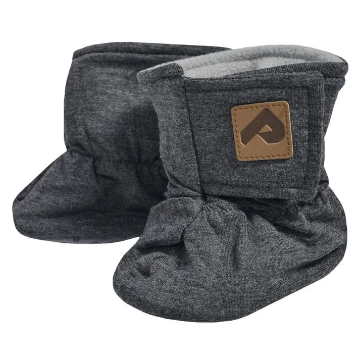 Perlimpinpin Jersey Baby Booties - Heathered Grey