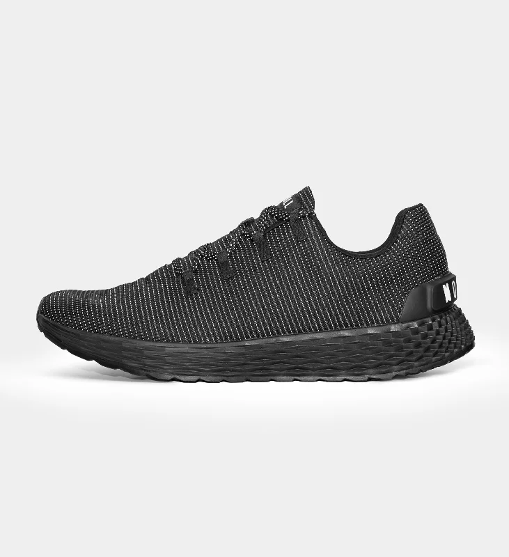 Women's Black Reflective Woven Runner