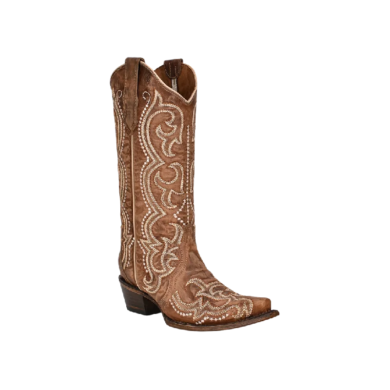 Corral Womens Brown Sequence Embroidery Boots