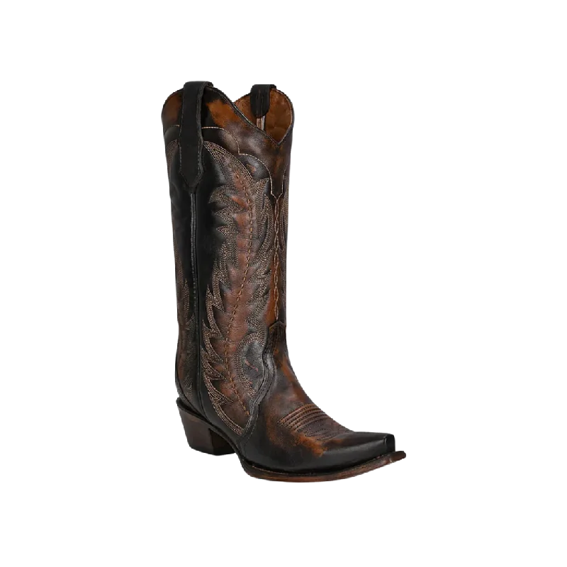 Corral Women's Brown Tan Embroidery Triad Boots