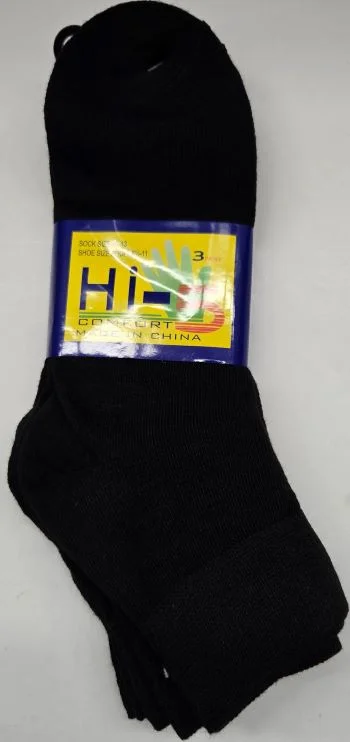 Scottie -- Men's Polyester Ankle Socks -- 3 Pr. Pk