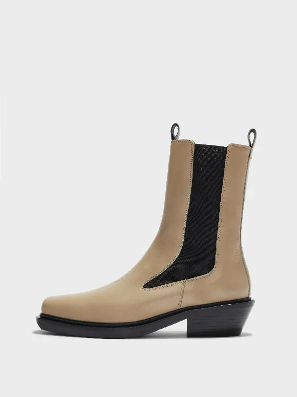 Antonia Leather Biker Boots