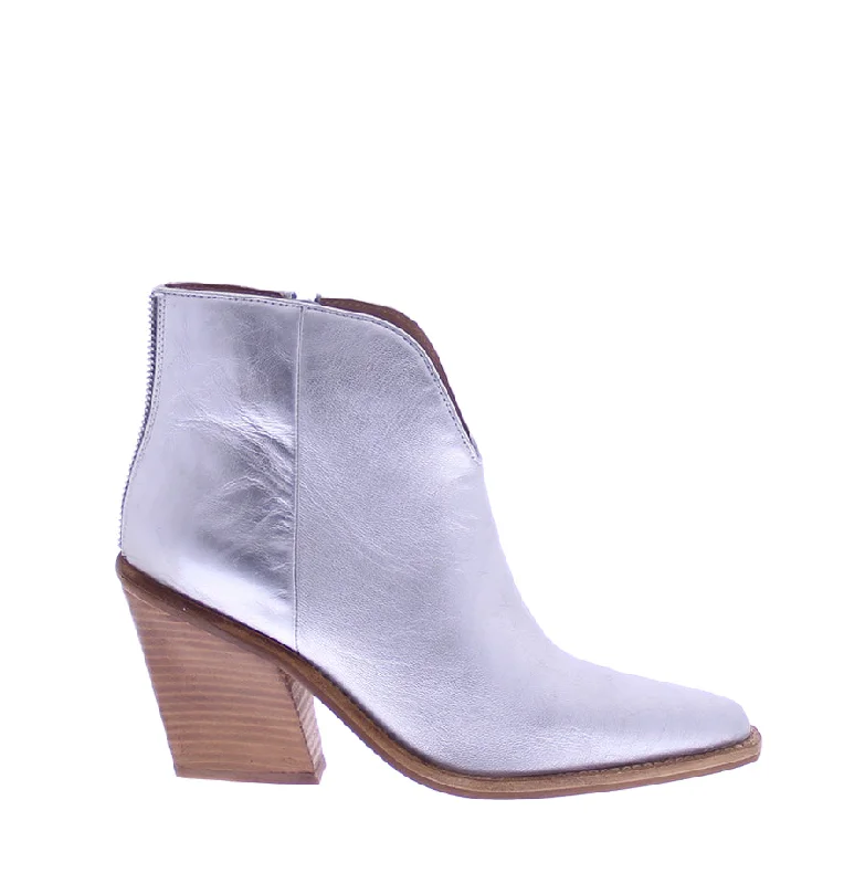 New Kole Silver Low Ankle Boots